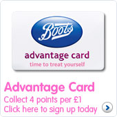 Advantage card Collect 4 points per £1 Click here to sign up today